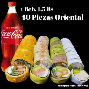 Promo 40 Oriental (Sin Arroz) + Beb. 1.5Lts